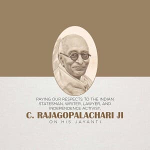 C. Rajagopalachari Jayanti graphic