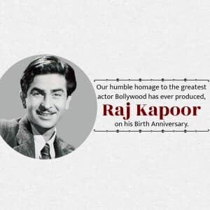 Raj Kapoor Jayanti flyer