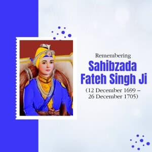 Sahibzada Fateh Singh Birth Anniversary image