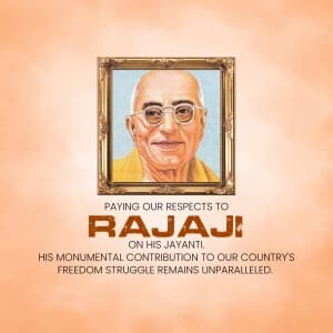 C. Rajagopalachari Jayanti event poster