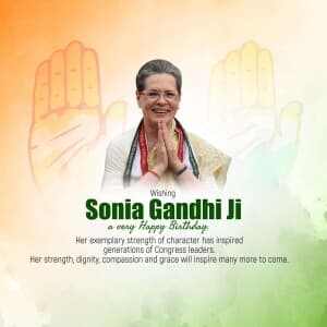 Sonia Gandhi  Birthday event poster