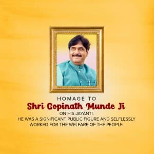 Gopinath Munde Jayanti event poster