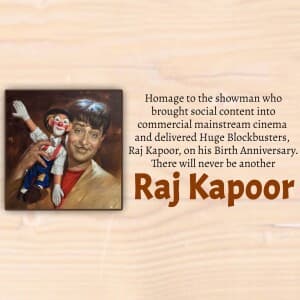 Raj Kapoor Jayanti illustration