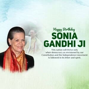 Sonia Gandhi  Birthday poster