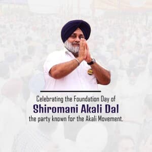 Shiromani Akali Dal Foundation Day graphic