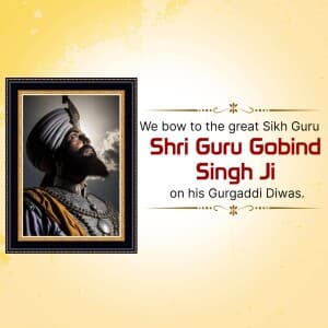 Guru Gobind Singh Gurgaddi Diwas post