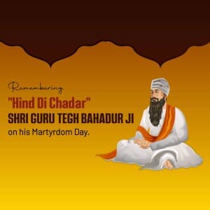 Guru Tegh Bahadur's Martyrdom Day event poster