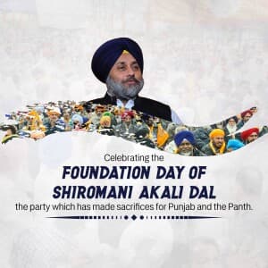 Shiromani Akali Dal Foundation Day flyer