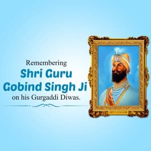 Guru Gobind Singh Gurgaddi Diwas illustration