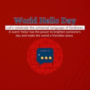 World Hello Day poster
