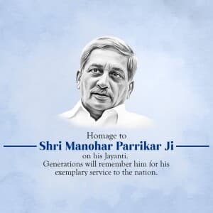 Manohar Parrikar Jayanti poster Maker