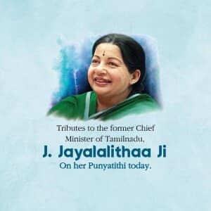 J. Jayalalithaa Punyatithi post