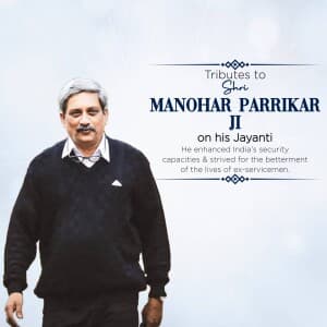 Manohar Parrikar Jayanti Instagram Post