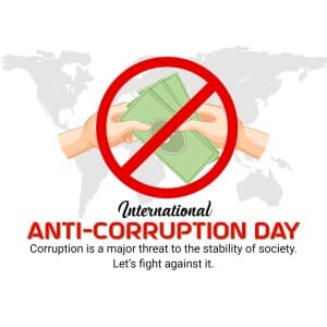 International Anti-Corruption Day event poster