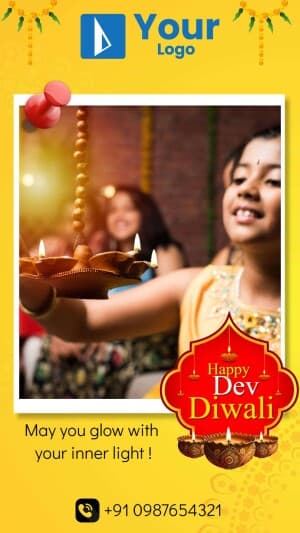 Dev Diwali Wishes Template advertisement template