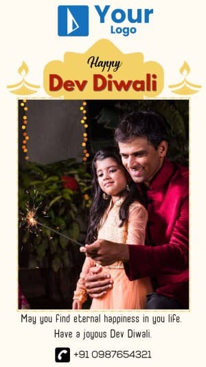 Dev Diwali Wishes Template creative template