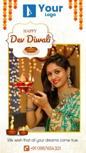Dev Diwali Wishes Template Facebook Poster