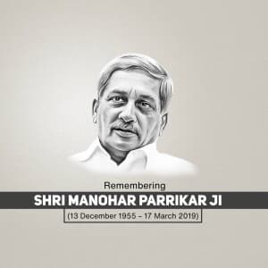 Manohar Parrikar Jayanti creative image