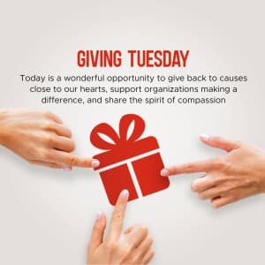 Giving Tuesday event poster