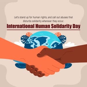 International Human Solidarity Day flyer