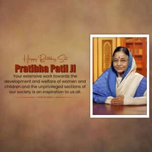 Pratibha Patil Birthday banner