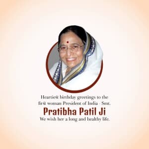 Pratibha Patil Birthday poster