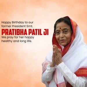 Pratibha Patil Birthday event poster