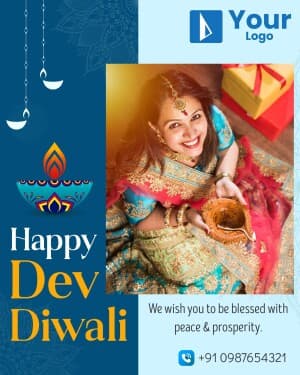 Dev Diwali Wishes Template Social Media template