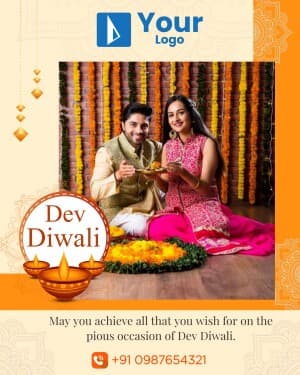 Dev Diwali Wishes Template template