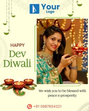 Dev Diwali Wishes Template image