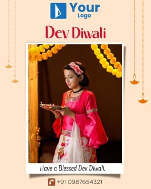 Dev Diwali Wishes Template banner