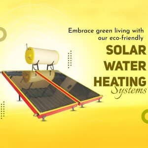 Solar Water Heater marketing poster
