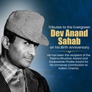 Dev Anand Birth Annivarsary banner