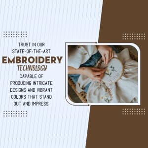 Embroidery flyer