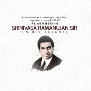 Srinivasa Ramanujan Jayanti image