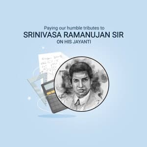 Srinivasa Ramanujan Jayanti graphic