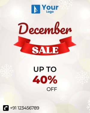 December Sale marketing flyer