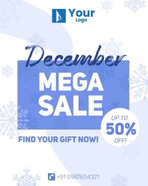 December Sale Social Media template