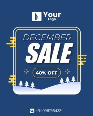 December Sale facebook template