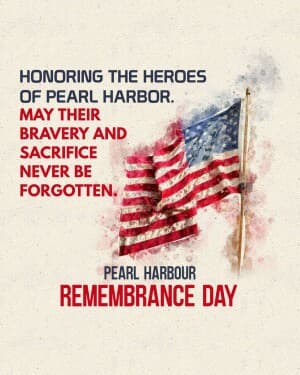 Pearl Harbor Remembrance Day post