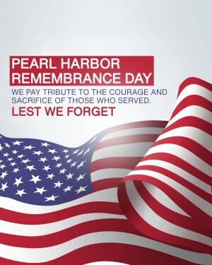 Pearl Harbor Remembrance Day event poster