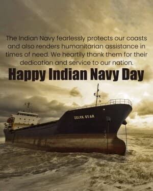 Indian Navy Day event poster