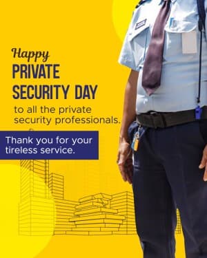 Private Security Day poster