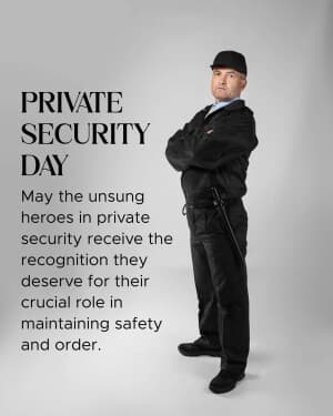 Private Security Day event poster