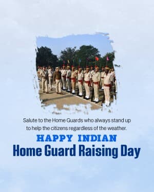 Home Guard Raising Day event poster