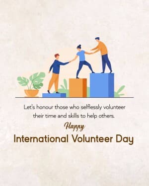 International Volunteer Day event poster