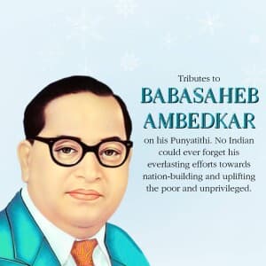 B R Ambedkar Punyatithi banner