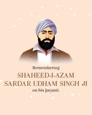 Shaheed Udham Singh Jayanti creative image