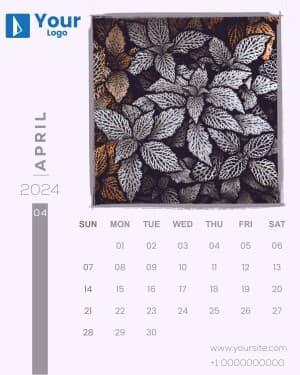 Calendar 2024 advertisement template