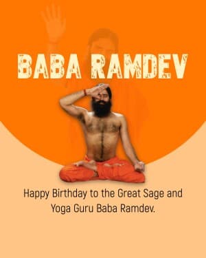 Baba Ramdev Birthday graphic